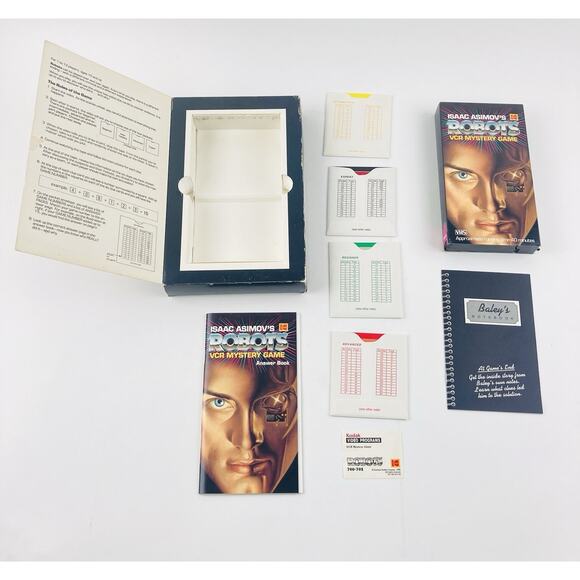 Vintage Isaac Asimov's ROBOTS VCR Mystery Suspense Game VHS 1988 Complete - Picture 2 of 15